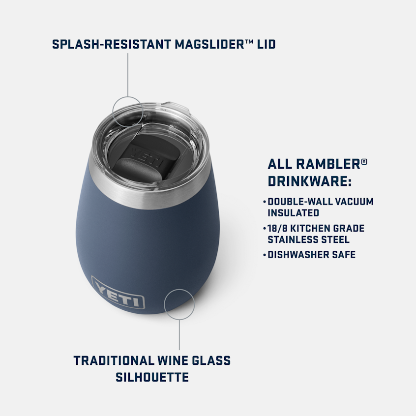 YETI Rambler® 10 oz (296 ml) Wine Tumbler Black