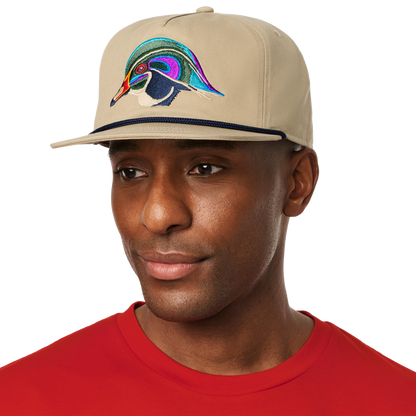 Wood Duck Flat Brim Rope Hat