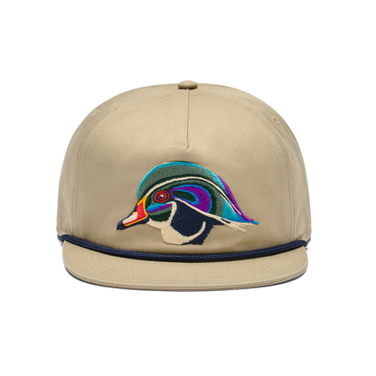 Wood Duck Flat Brim Rope Hat