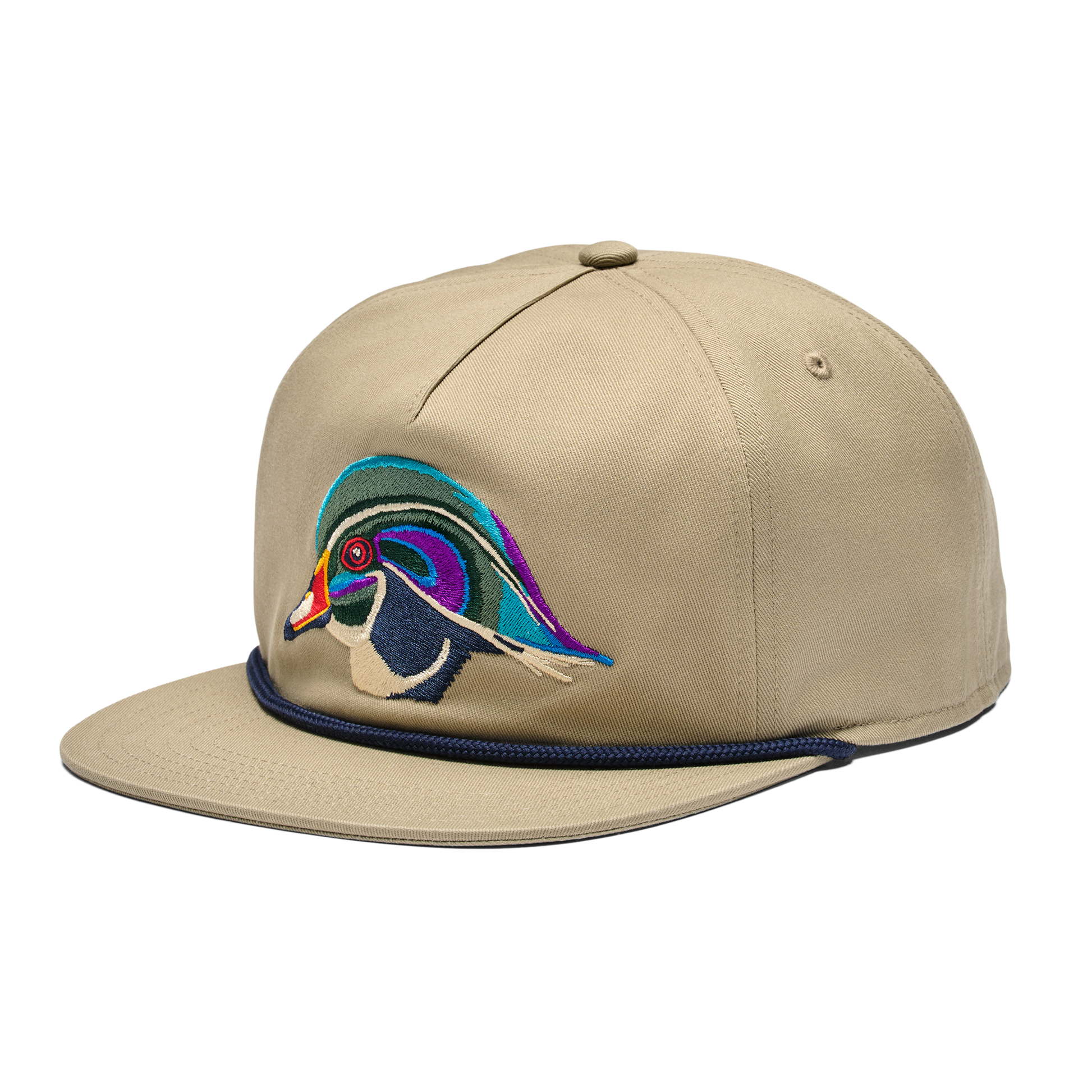 Wood Duck Flat Brim Rope Hat