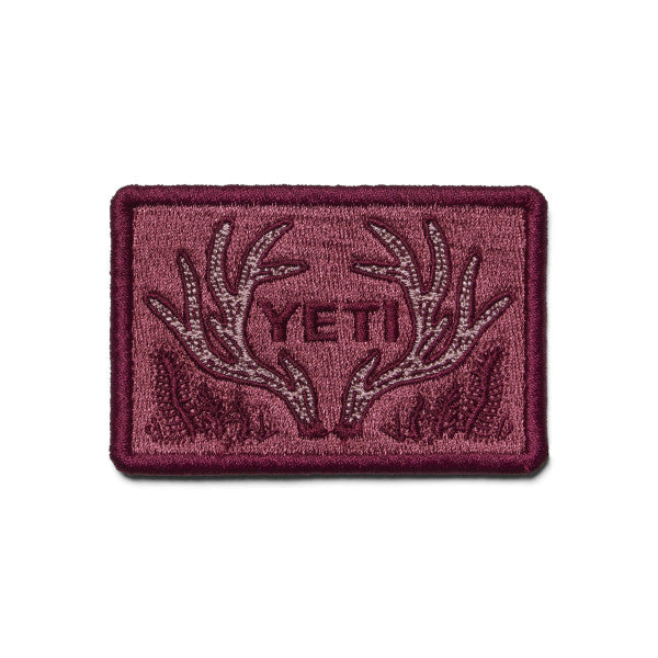YETI Inspired By Antlers Patch Wild Vine Red
