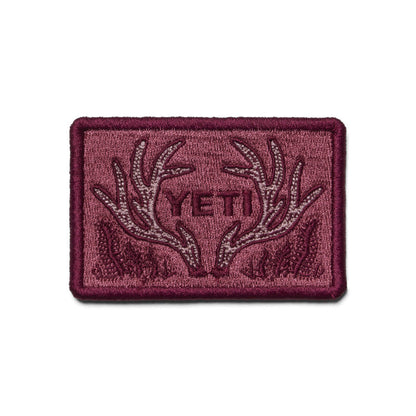 YETI Inspired By Antlers Patch Wild Vine Red