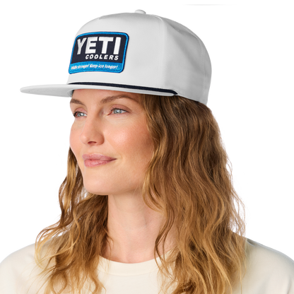 Yeti Coolers® Wildly Stronger Flat Brim Rope Hat White