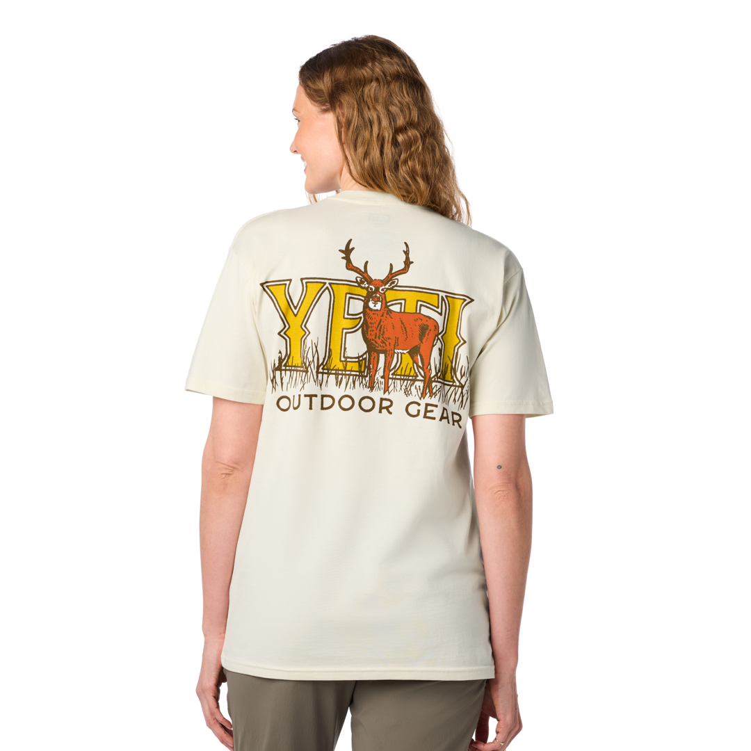 YETI Whitetail Short Sleeve T-Shirt Ecru