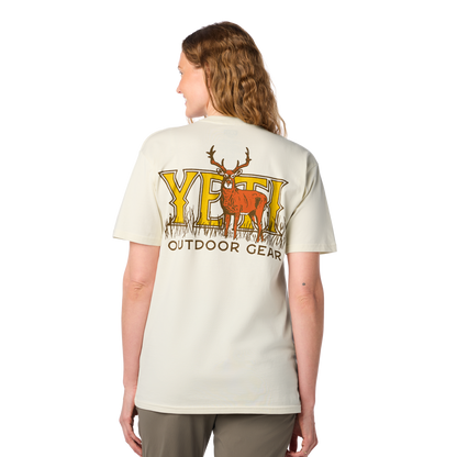 YETI Whitetail Short Sleeve T-Shirt Ecru