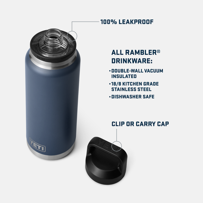 YETI Rambler® 36 oz (1065 ml) Bottle With Chug Cap Navy