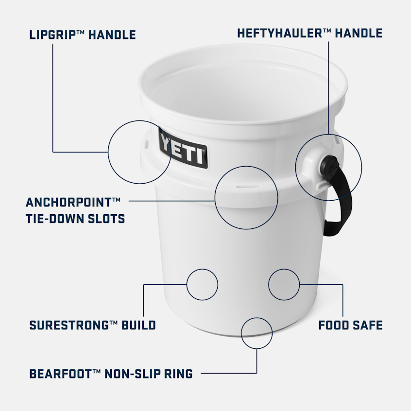 YETI LoadOut® 5-Gallon Bucket Charcoal