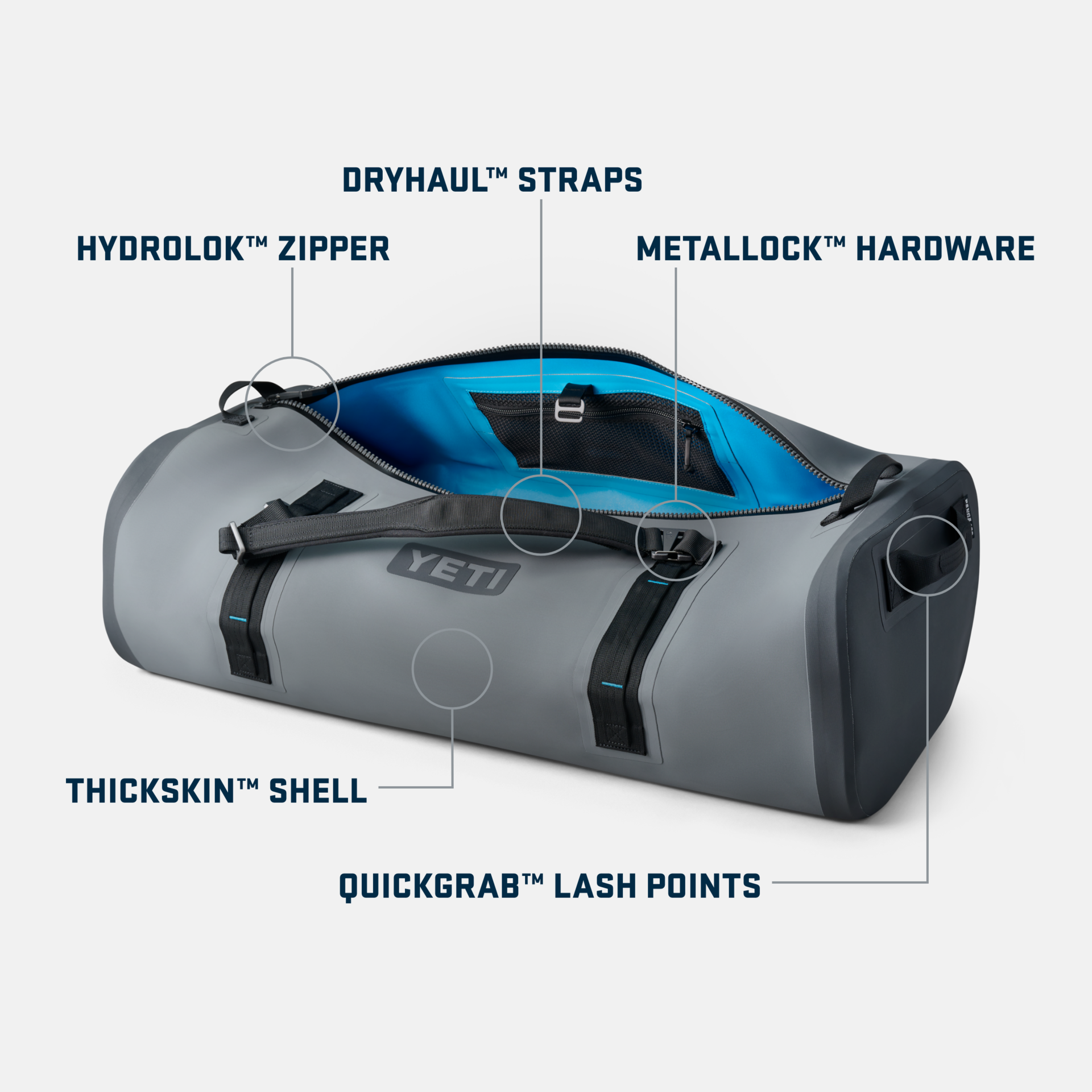 YETI Panga® 100L Waterproof Duffel Storm Grey