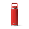YETI Rambler® 26 oz (769 ml) Bottle With Straw Cap Rescue Red