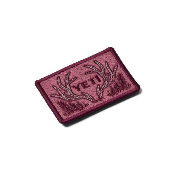 YETI Inspired By Antlers Patch Wild Vine Red