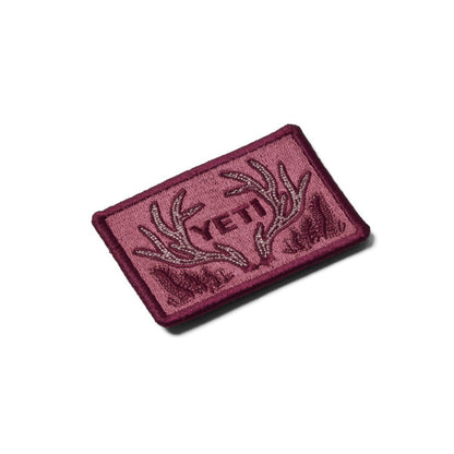 YETI Inspired By Antlers Patch Wild Vine Red