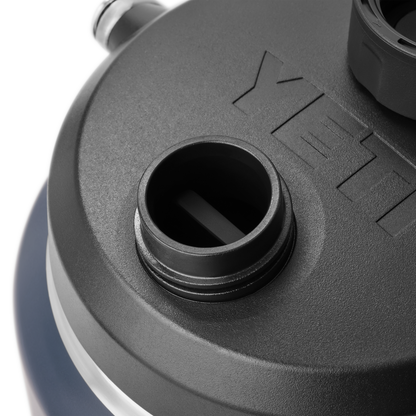 Close-up of a YETI brand lid on a white background